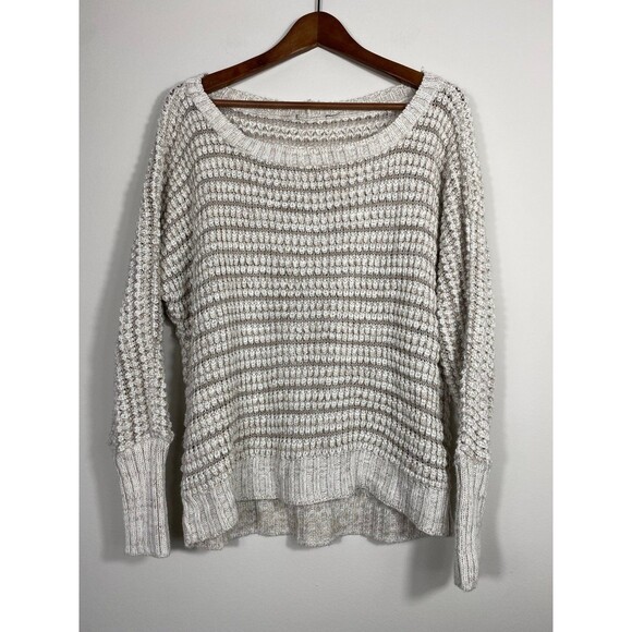 Express Cozy Textured Knit Sweater – Neutral Beige – 100% Acrylic - Picture 1 of 6